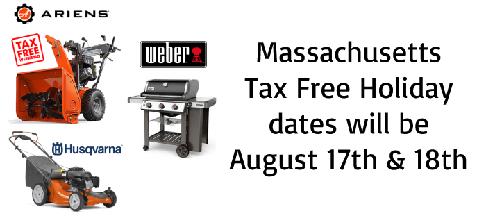 Monnick Supply - Massachusetts Sales Tax Holiday Weekend